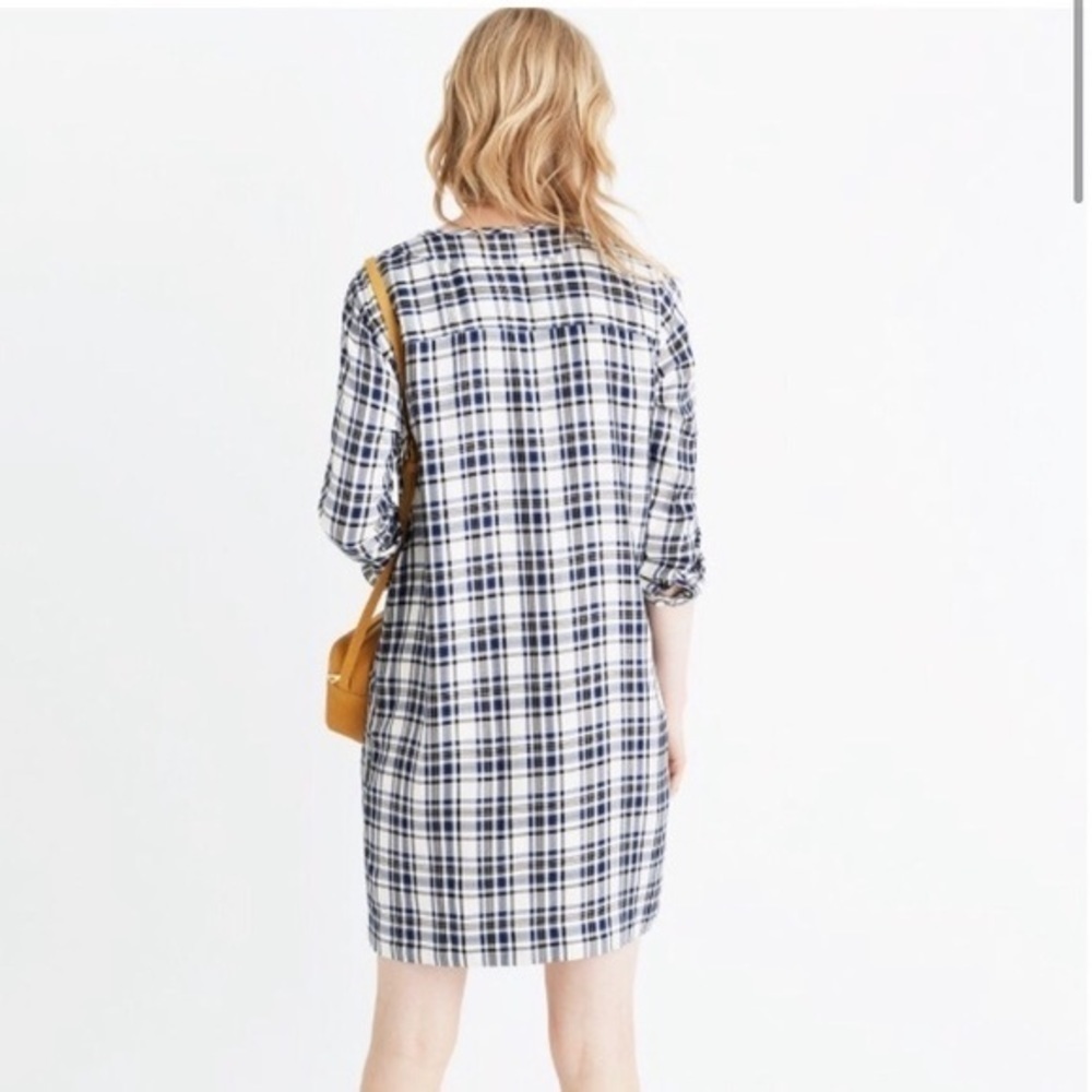 Madewell Plaid Artiste Tunic Shift Dress Size Small NWOT - Picture 5 of 11